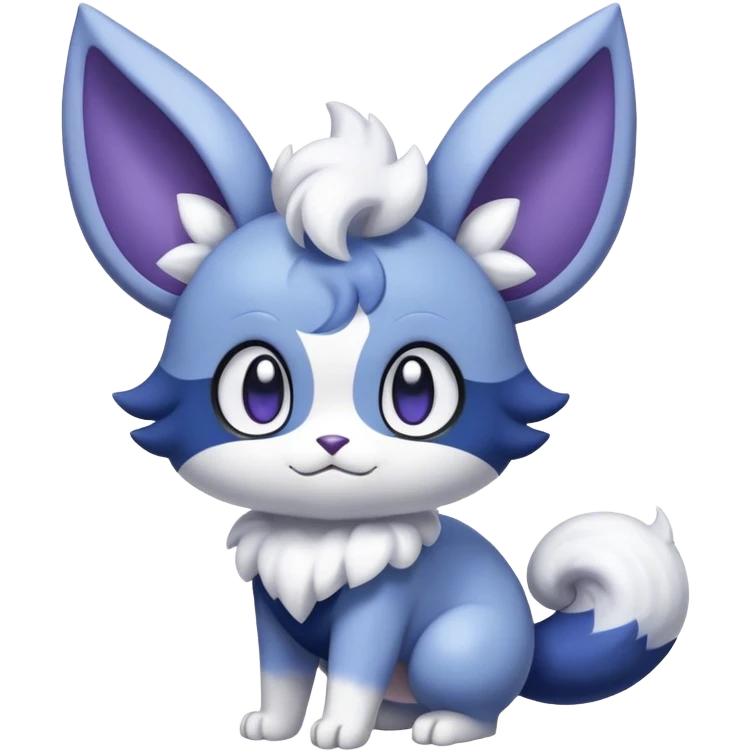 Minccino-Espurr-Meowstic-creature-hybrid, full body  emoji