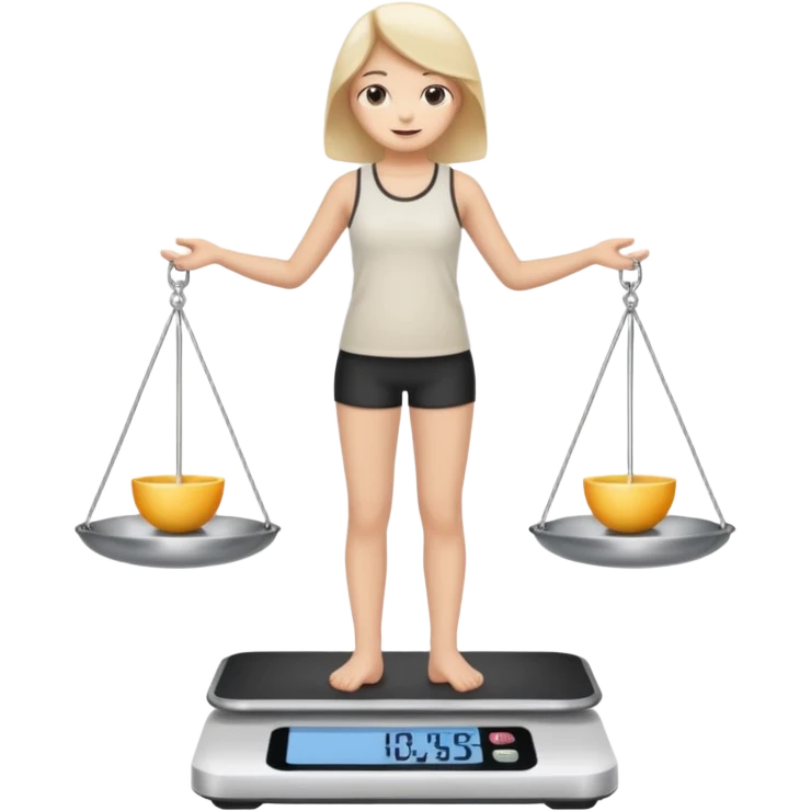 standing on digital scalesscales emoji