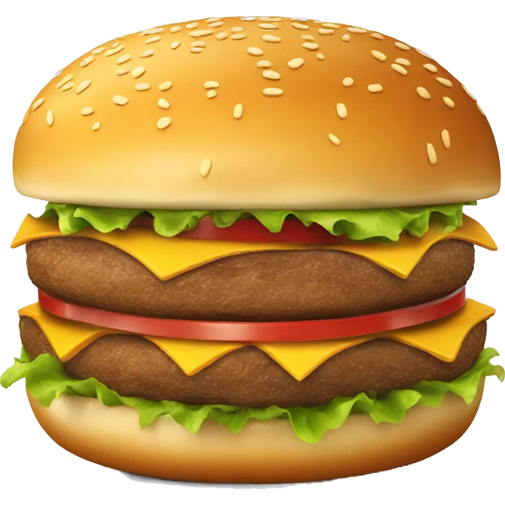Tasty real looking burger emoji