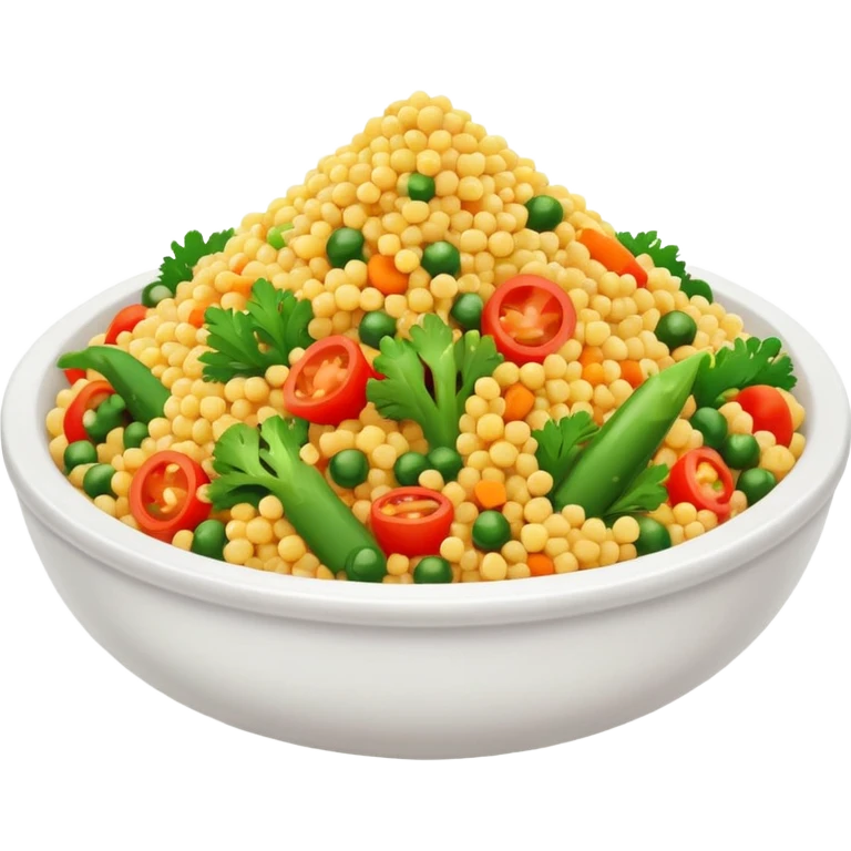 couscous emoji with vegetables emoji