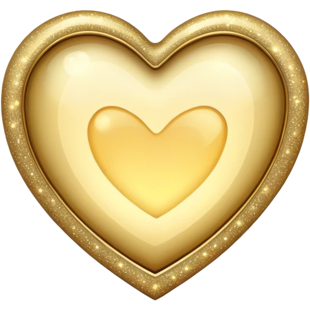Romantic vintage Glowing heart sparkles emoji