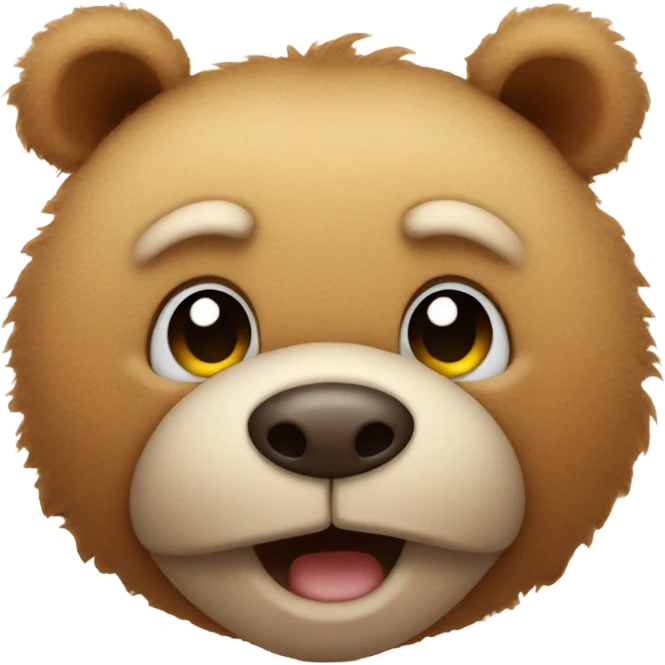 Teddy Bear winking his eye emoji