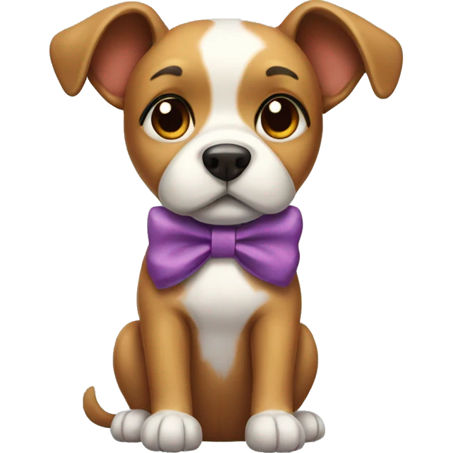 dog with bow emoji