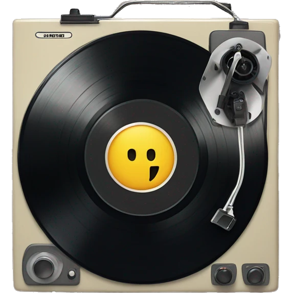vinyl record on a record player  emoji