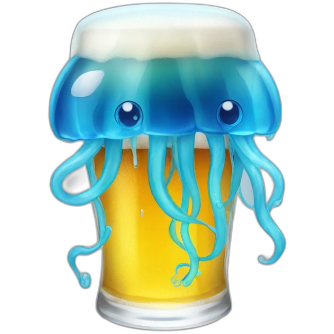 blue+jellyfish-with-beer emoji