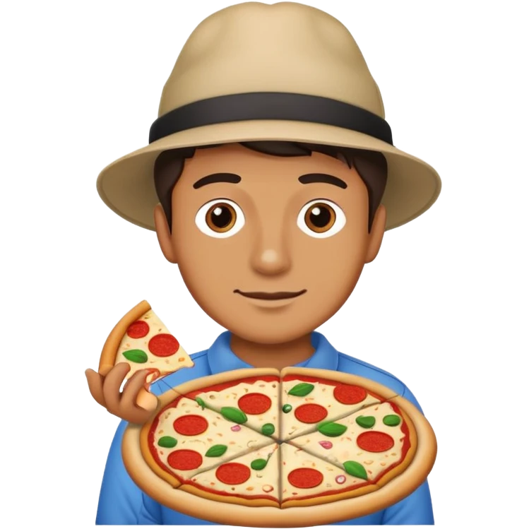 man with pizza emoji