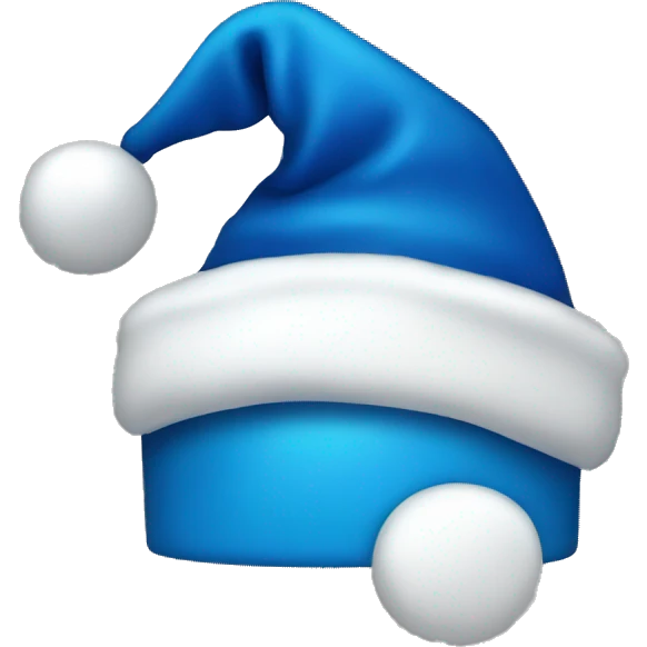 Blue Santa hat emoji