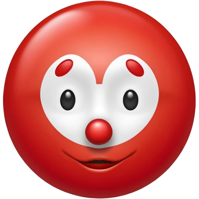 Only red cirque clown nose emoji