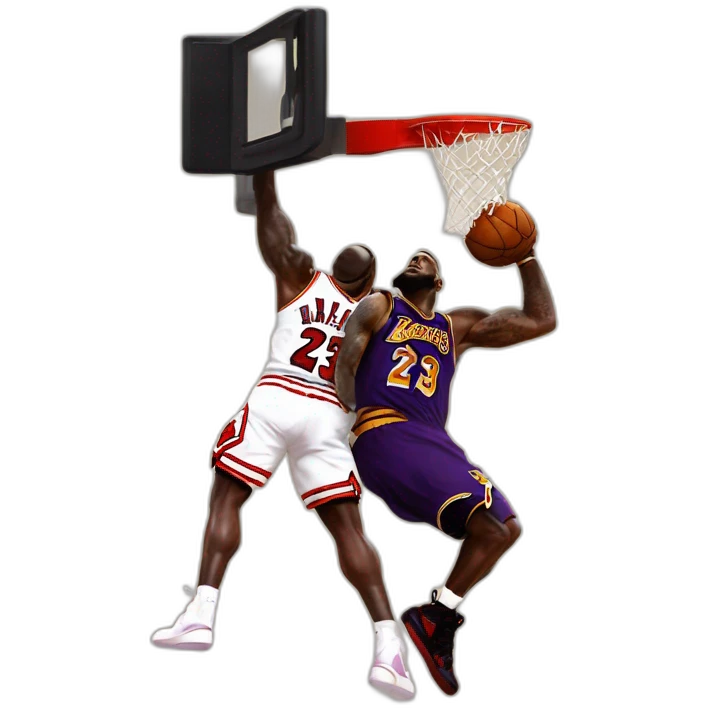 lebron james dunking on michael jordan emoji