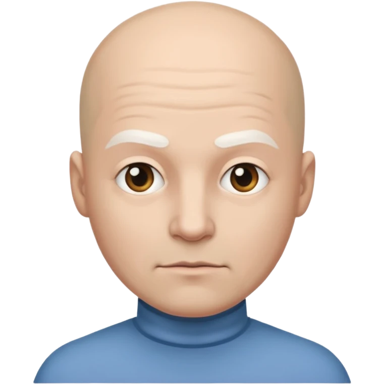 bald powder white skin man emoji