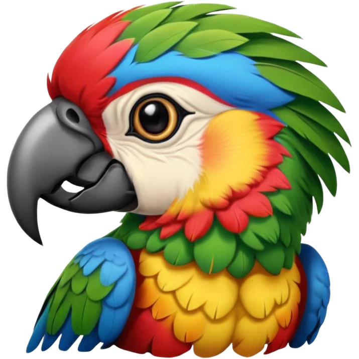Parrort with face tattoo  emoji