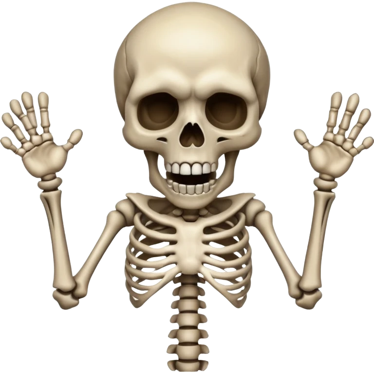 Raging skeleton emoji