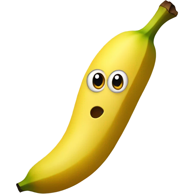 Banana with face emoji