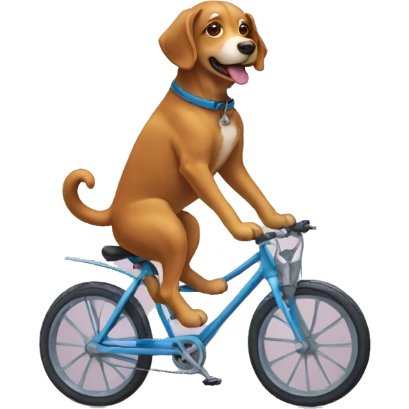 Chien sur un velo emoji