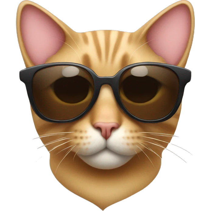 cat with sunglasses as hearts emoji