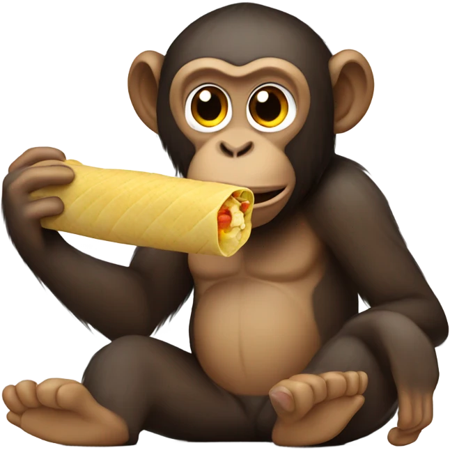 Monkey eating tamal  emoji