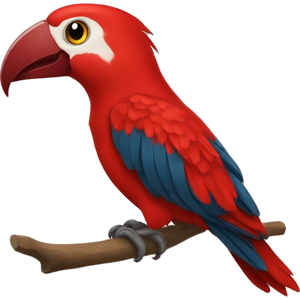 arara vermelha emoji