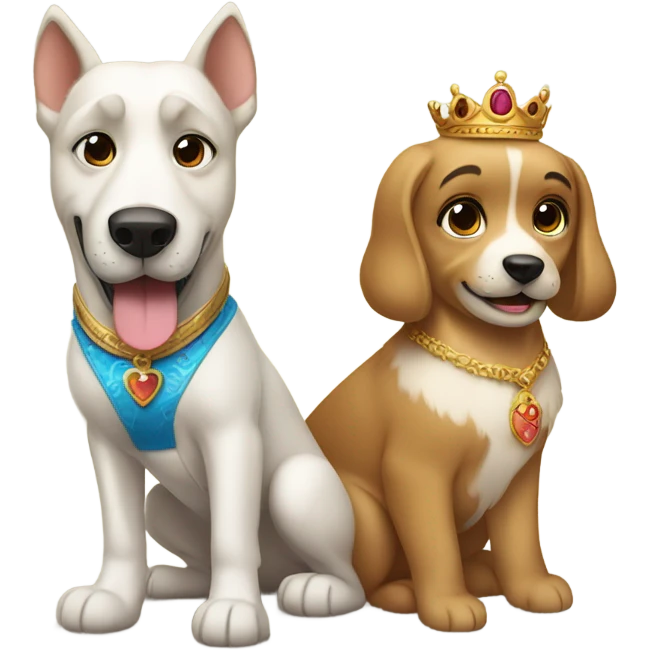 Perro y princesa emoji