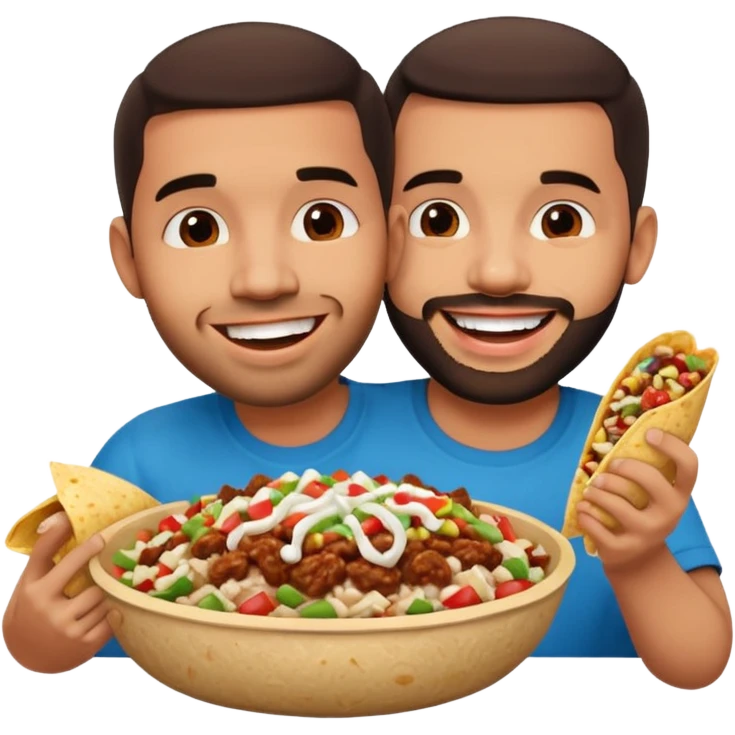 Drake eating a chipotle burrito bowl emoji