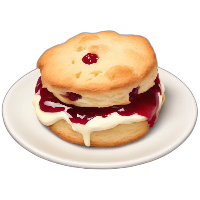 scone with cream and jam emoji