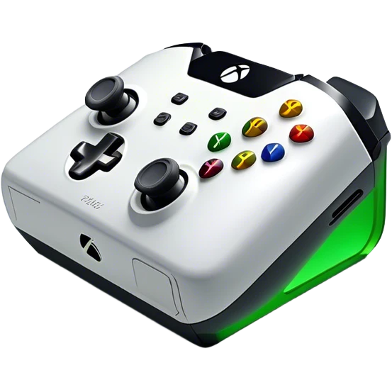 Clash of Clans aesthetic: Cinematic Playful Xbox Series X Console Portrait Emoji, rendered in a 3D vector-style similar to standard emojis with minimal shading and bold, simplified shapes. A compact, distinct form with signature details, softly glowing with a modern gaming energy charm. Simplified yet unmistakably iconic, highly detailed and consistent, glowing with a soft radiance and high shine. Stylized with a touch of next-gen innovation and a soft glowing outline, capturing the essence of a beloved gaming relic with a friendly, playful manner! emoji