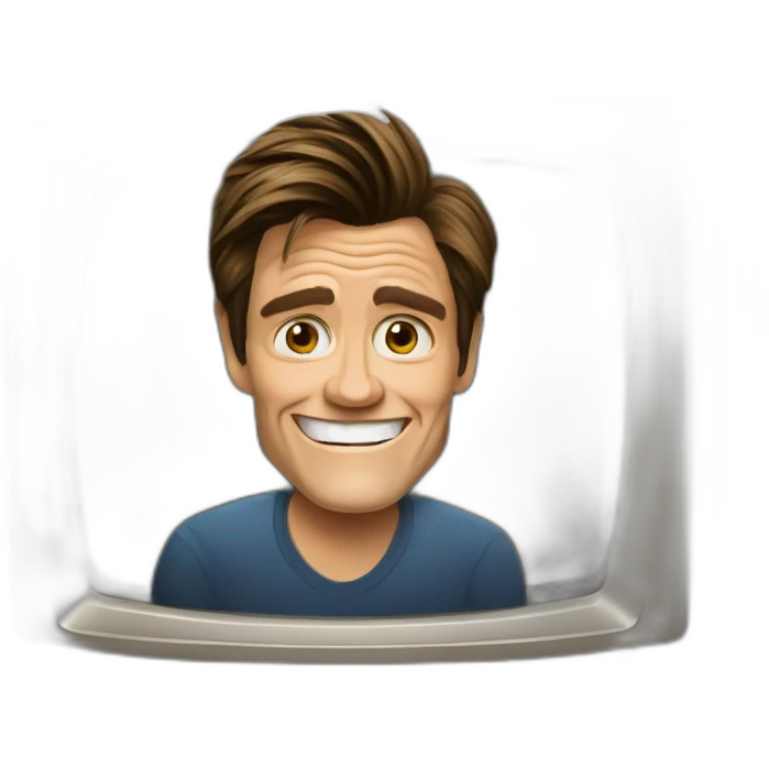 jim carrey inside tv box emoji