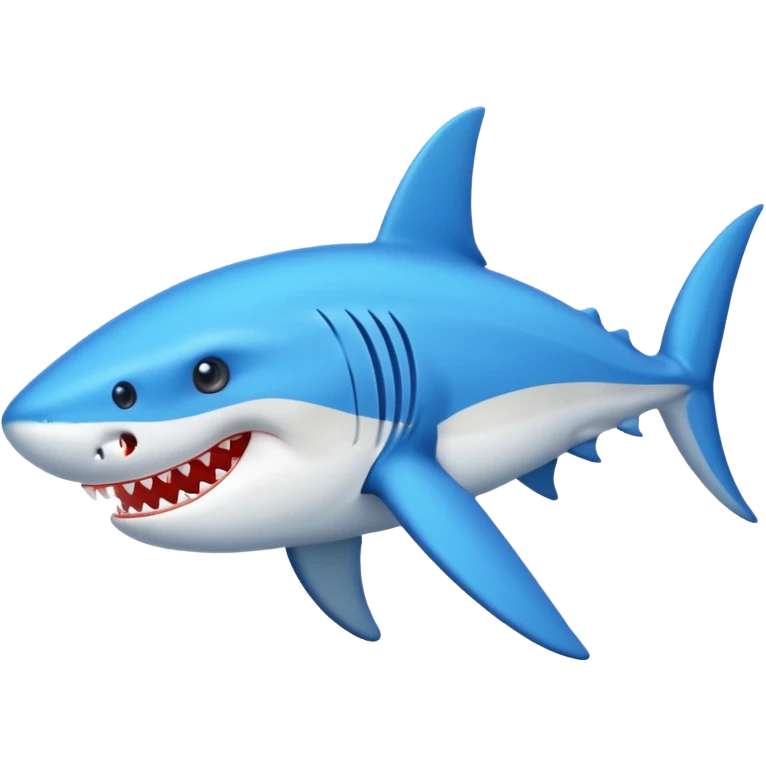 Un tiburón con tenis azules emoji