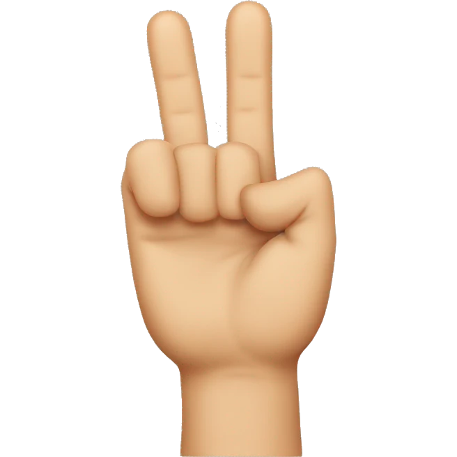 three fingers emoji