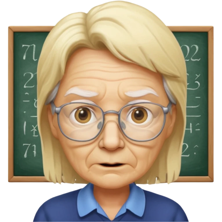 scary old blond math teacher emoji