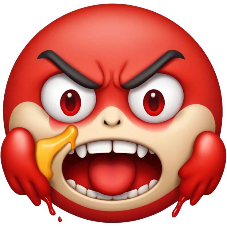 Emoji eating very agressive emoji