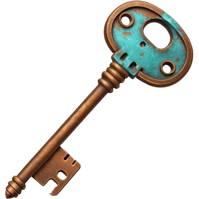 Rusted key with patina.





















 emoji