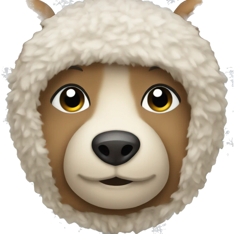 Winter teddy bear emoji
