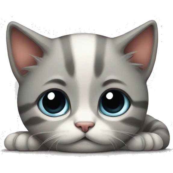 a sad kitten emoji