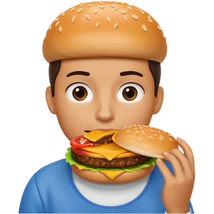 comiendo hamburguesa emoji