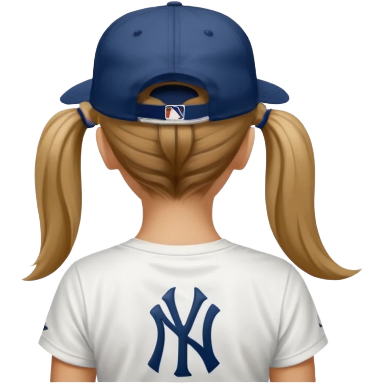 New york yankees hat tan skin girl hair back emoji