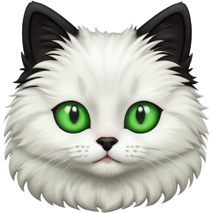 white and black cat emoji
