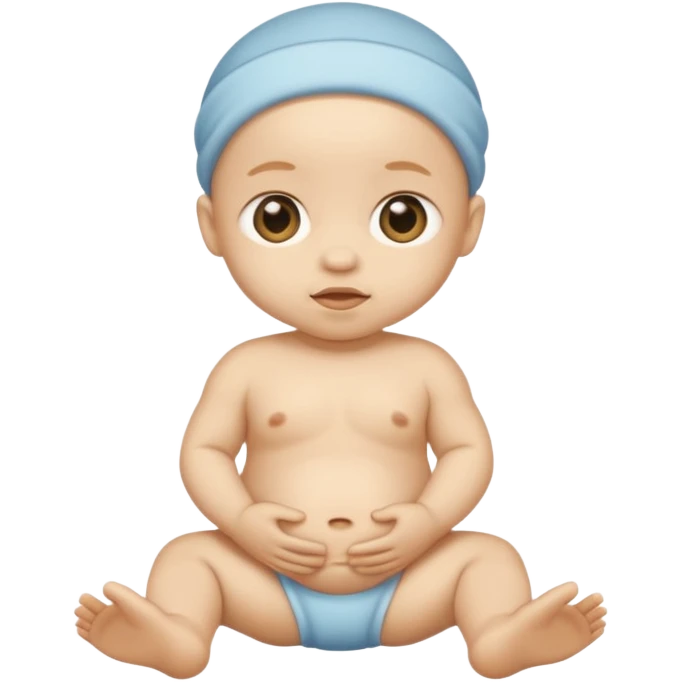 High resolution of   realistic full body baby distorted , no extra hybrid emoji