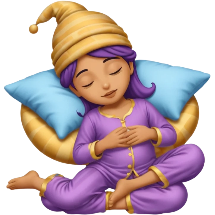 Sleeping Genie with pajama hat  emoji