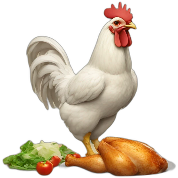 chicken eating chicken emoji