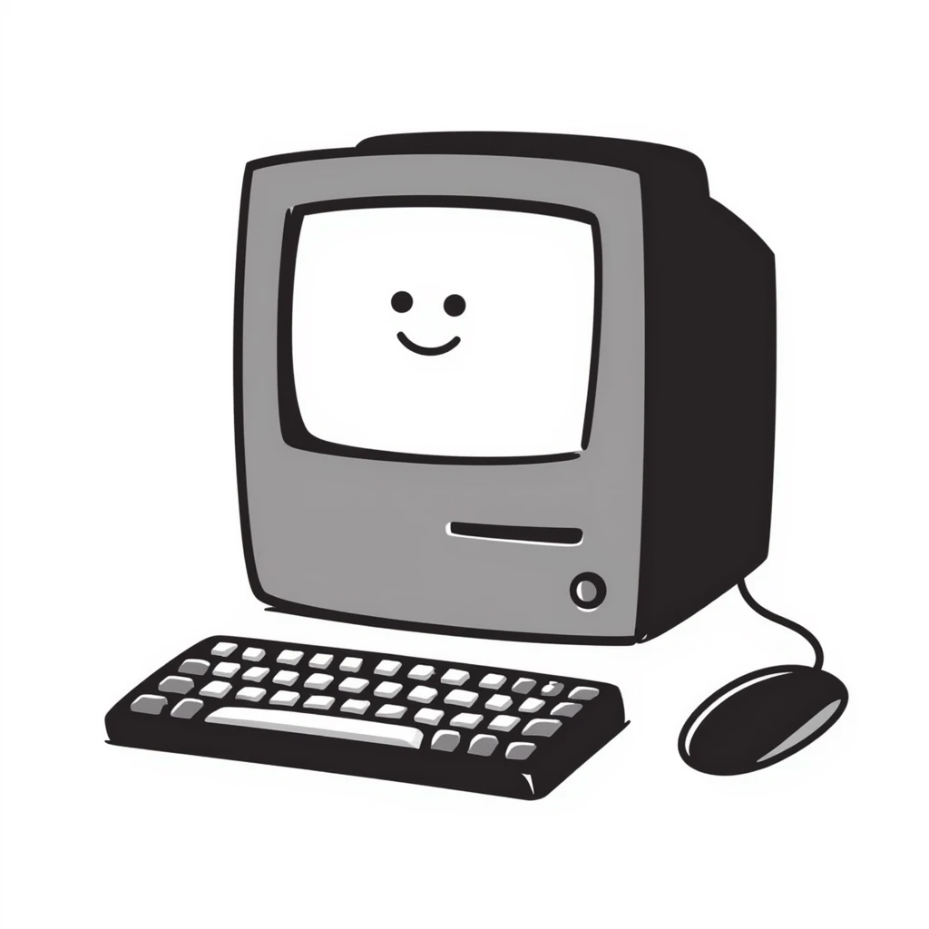 old Macintosh computer emoji