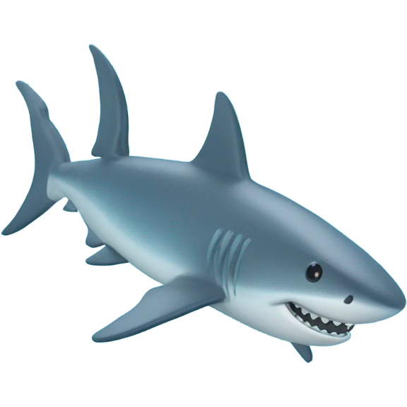 Glass shark in swimming pool  emoji