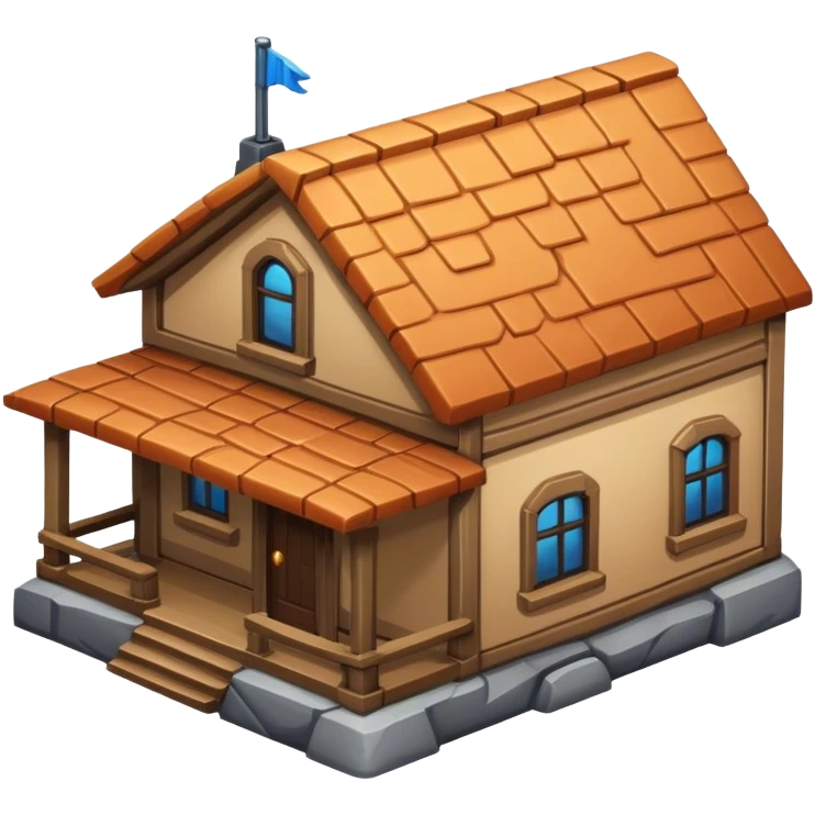 StarCraft-inspired, isometric RTS building with a rugged Terran look: house emoji
