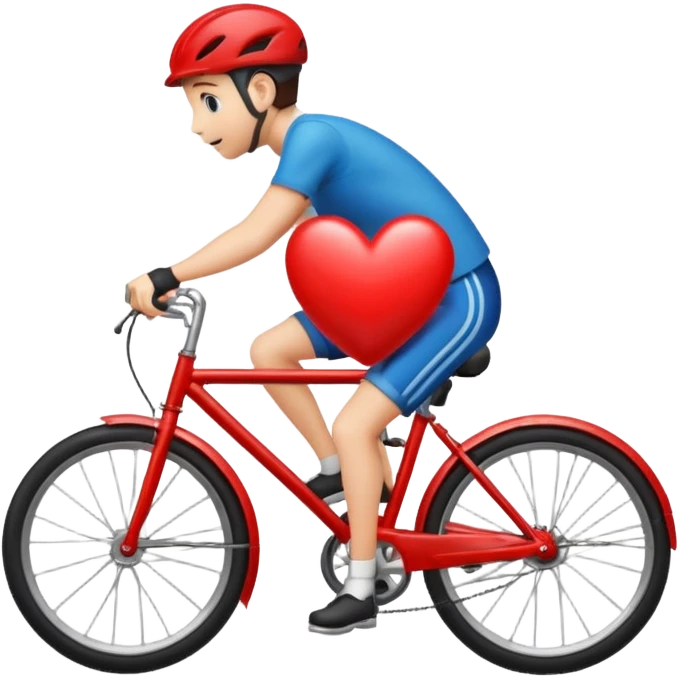 a heart riding a bicycle emoji