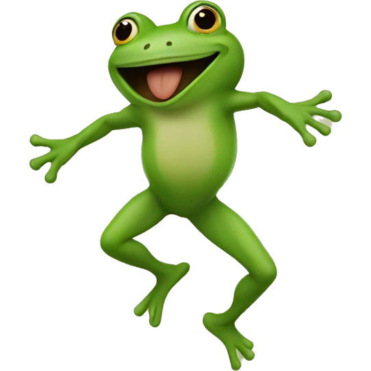Frog jumping  emoji