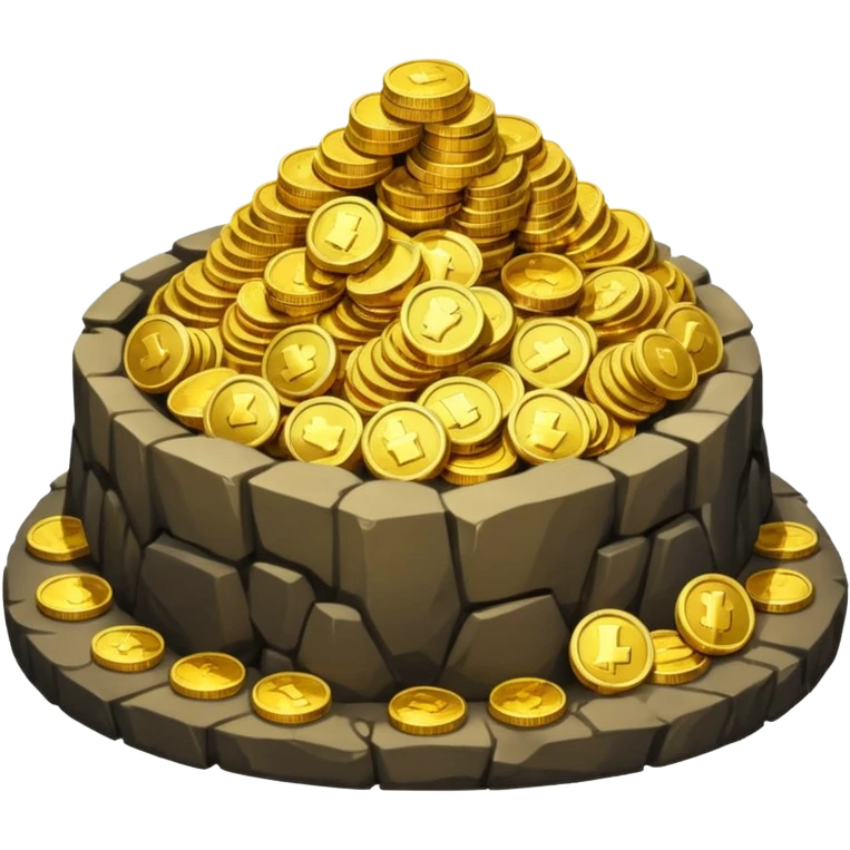 Dragon Hoard pile of gold without the dragon like in the movies so many gold were dragon sleep but dragon just went out  cold coins full in a cave  emoji