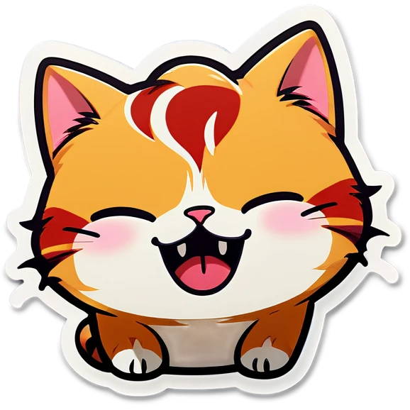 cat duper happy crying emoji