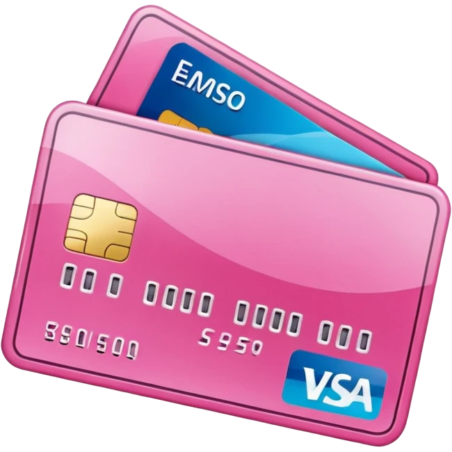 pink credit card transfer emoji
