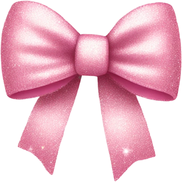 Glittery baby pink bow  emoji