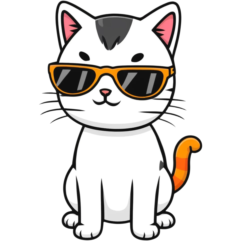 Cat with sunglasses emoji