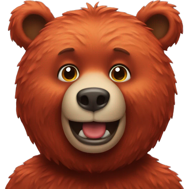 red bear emoji